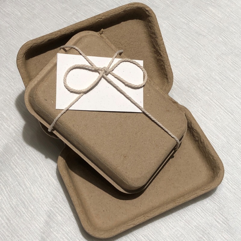Kraft Paper Pulp Packaging Box for Soap and Laundry Detergent, Recycled Gift Packaging