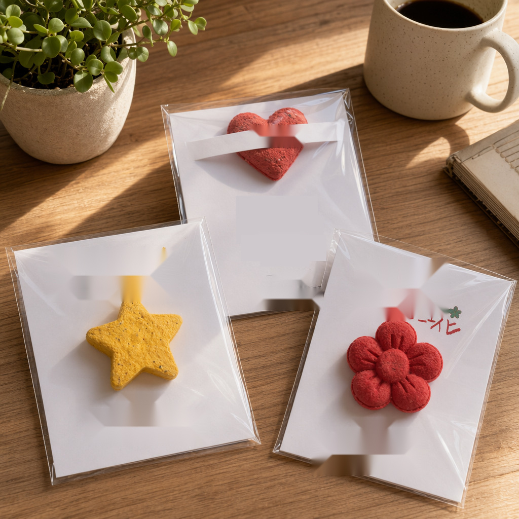 Plantable 3D Flower Seed Paper Gift Set with Star, Flower and Heart Cards