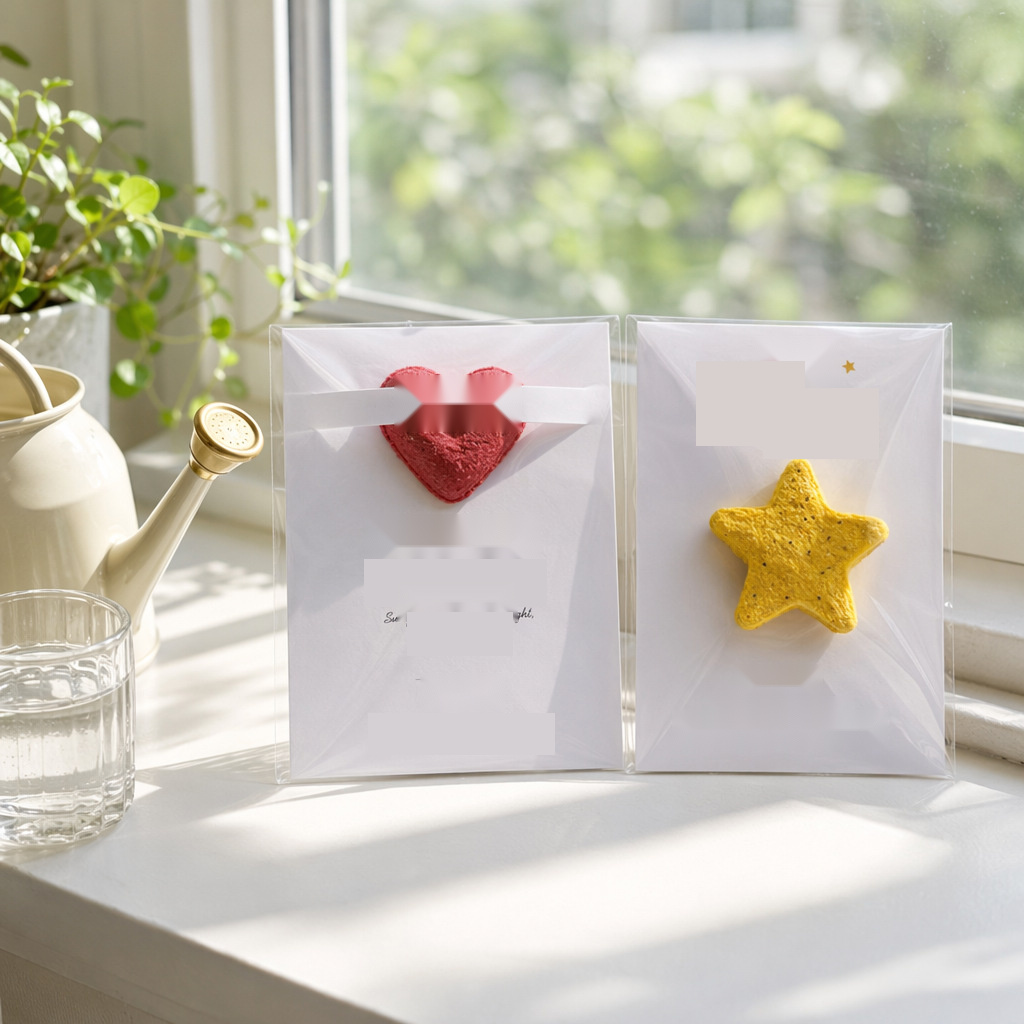 Plantable 3D Flower Seed Paper Gift Set with Star, Flower and Heart Cards — main view 4