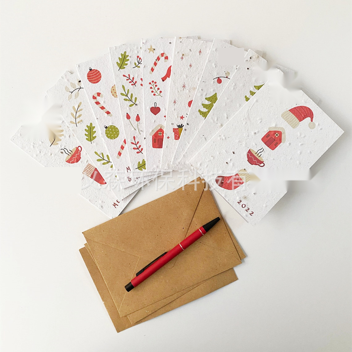 Plantable Seed Paper Cards, Biodegradable Handmade Eco-Friendly Art Paper — detail view 5