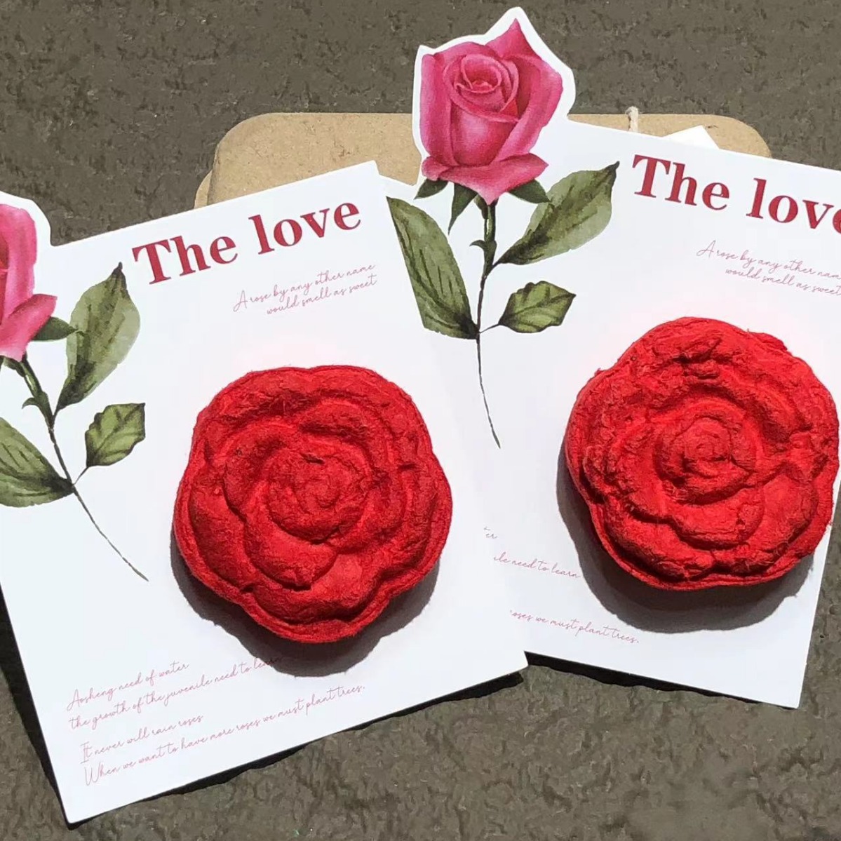 Plantable 3D Flower Seed Paper Set for Tickets, Tags and Bookmarks