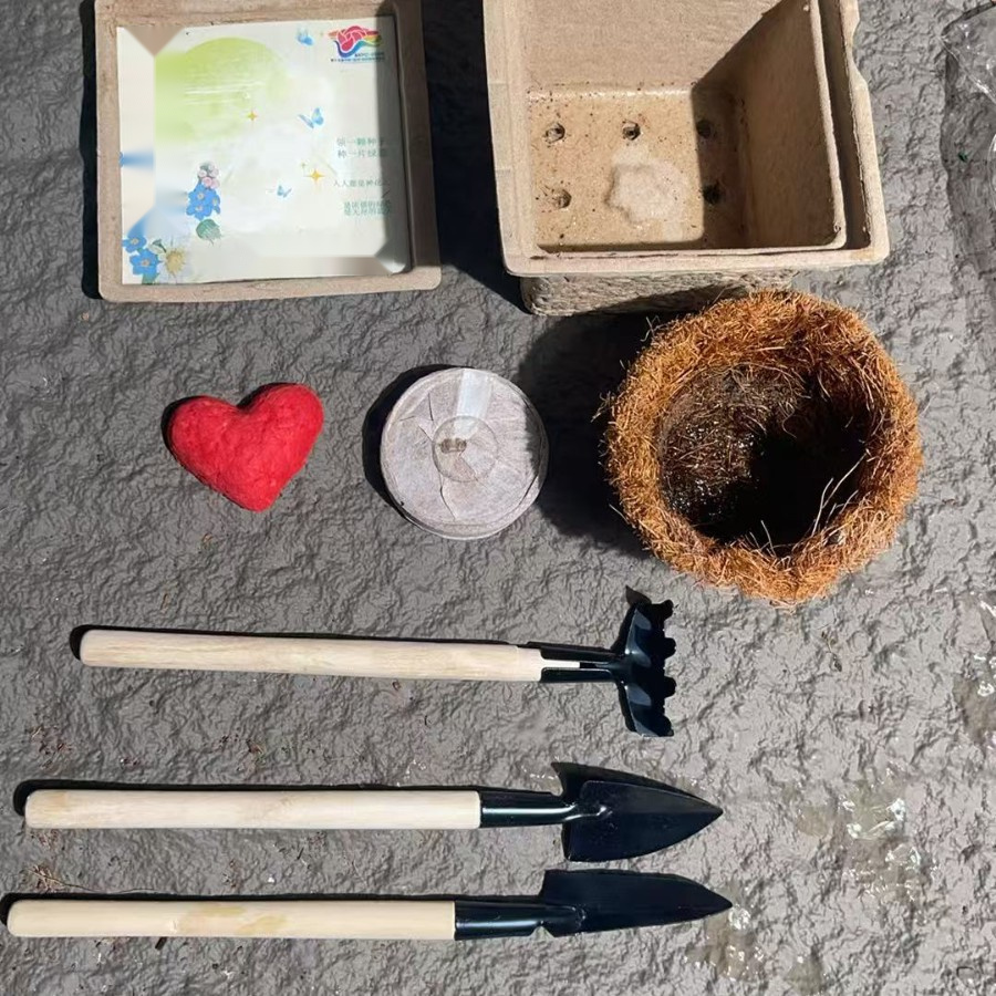 Custom Plantable Seed Paper Gardening Tool Set with Seed Cards
