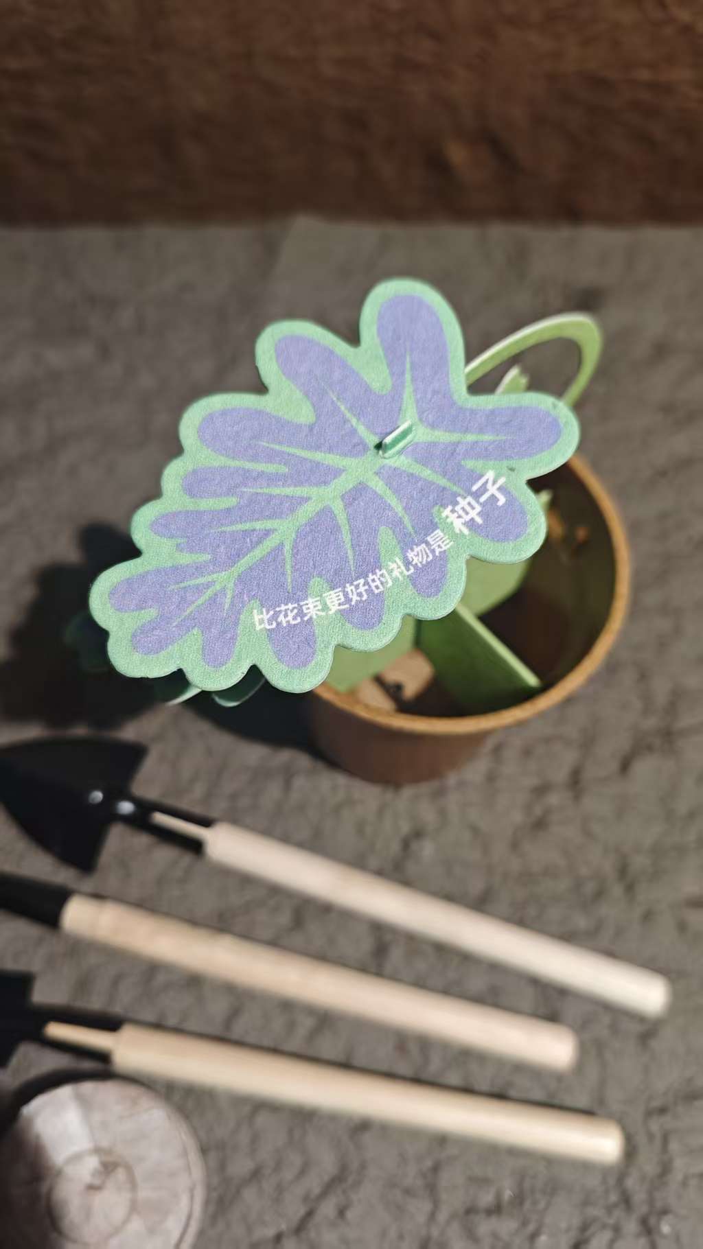 Plantable Seed Paper Card with Watering and Planting Tool Set for Gardening — detail view 3
