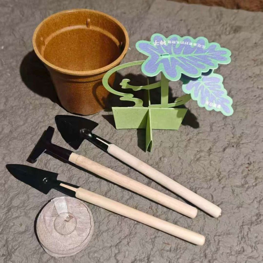 Plantable Seed Paper Card with Watering and Planting Tool Set for Gardening — main view 4